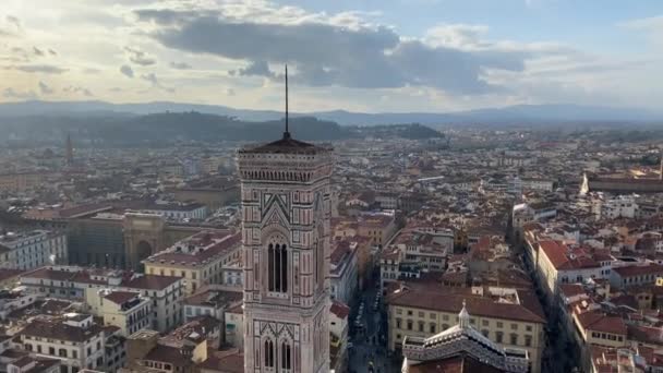 Florenz Italien Januar 2020 Luftaufnahme Von Florenz Toskana Italien Historisch — Stockvideo