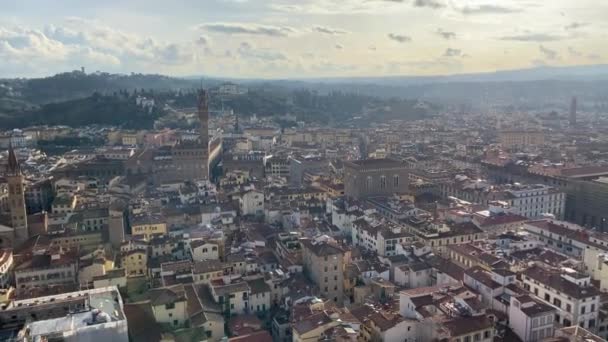 Florenz Italien Januar 2020 Luftaufnahme Von Florenz Toskana Italien Historisch — Stockvideo