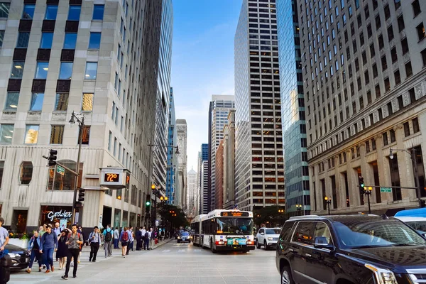 Chicago Usa September 2019 Cityscape Image Chicago Downtown Sunset — стоковое фото