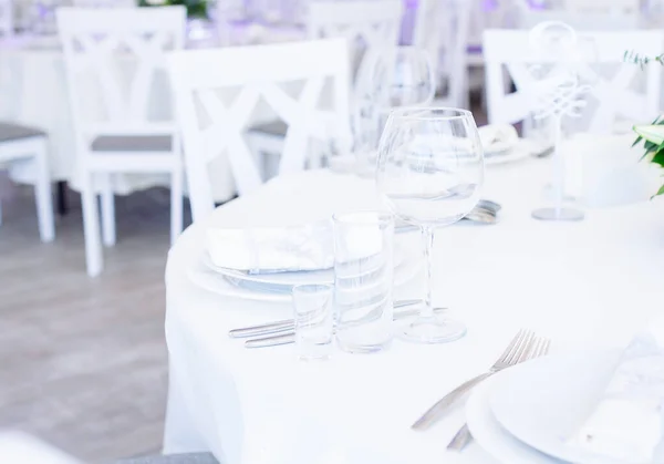Wedding Banquet Table Set Wedding Reception — Stock Photo, Image