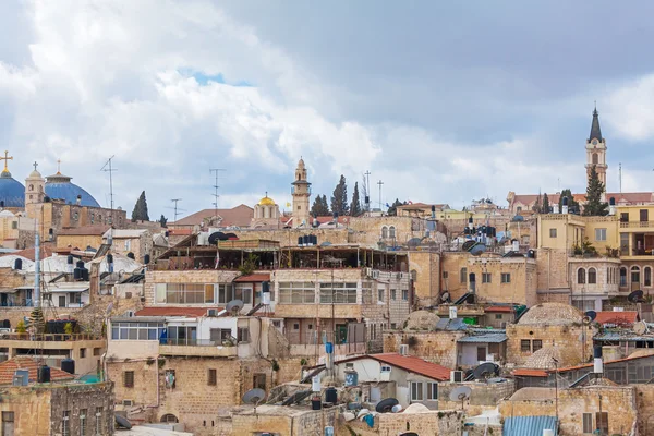 Dachy starego miasta w Jerozolimie — Zdjęcie stockowe