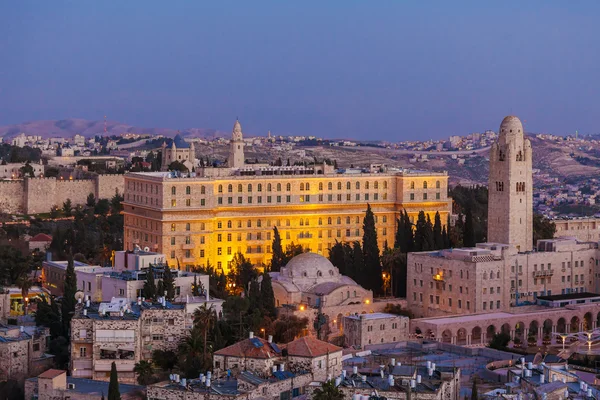 Jerusalém Cidade Velha à noite, Israel — Fotografia de Stock