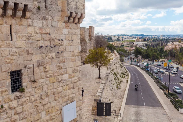 Väggarna i gamla staden, jerusalem, israel — Stockfoto