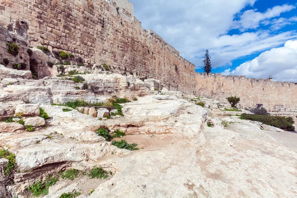 Mauern der antiken Stadt, jerusalem, israel — Stockfoto