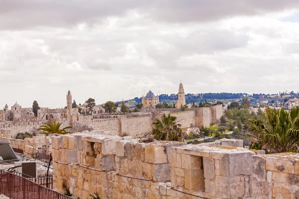 Jerusalém Cidade Velha Telhados — Fotografia de Stock