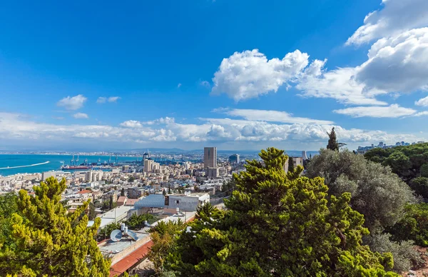 Letecký pohled na město haifa — Stock fotografie