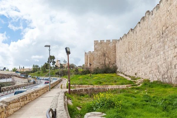 Väggarna i gamla staden, jerusalem, israel — Stockfoto