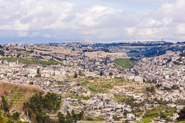 Jerusalém Cidade Velha e Monte do Templo — Fotografia de Stock