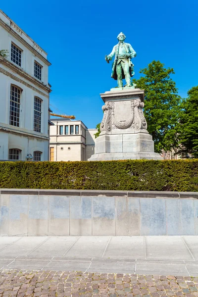 Estátua Charles de Lorraine em Museumstraat, Bruxelas, Bélgica — Fotografia de Stock