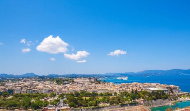 Eski kale, Corfu üzerinden havadan görünümü 