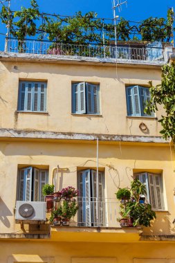 tipik binalar eski şehir, Korfu, corfu Island, Yunanistan