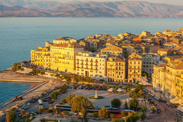 Aerial view on Corfu city — Stock Photo, Image