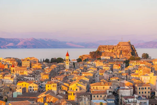 Luchtfoto op Corfu stad — Stockfoto