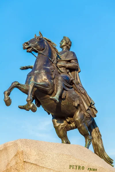 Statua Cavaliere di Bronzo, San Pietroburgo, Russia — Foto Stock