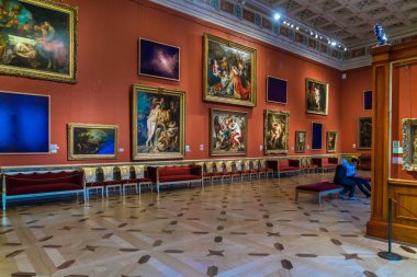 Saint Petersburg, Rusya - 25 Aralık 2016: turist ziyaret 