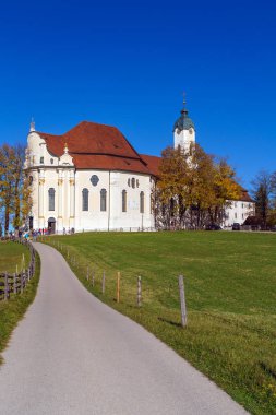 Alpler, Bavyera, Almanya'nın Wies Kilisesi (Wieskirche) hac