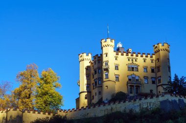 Bavyera, Almanya - 15 Ekim 2017: Hohenschwangau Castle, chil