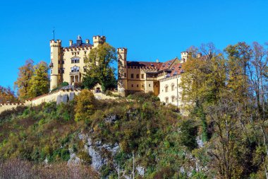 Bavyera, Almanya - 15 Ekim 2017: Hohenschwangau Castle, chil