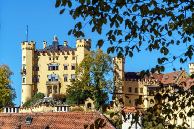 Bavyera, Almanya - 15 Ekim 2017: Hohenschwangau Castle, chil