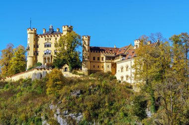 Bavyera, Almanya - 15 Ekim 2017: Hohenschwangau Castle, chil