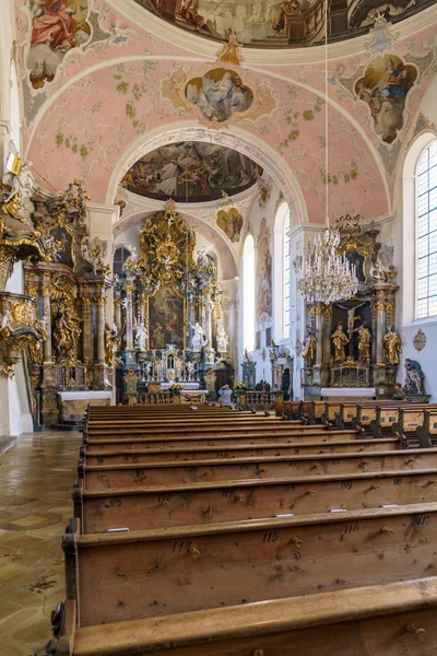 Obberamergau, Alemania - 15 de octubre de 2017: iglesia de San Pedro an —  Fotos de Stock