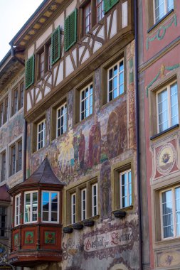 Ev fresklerle boyalı, Stein am Rhein, İsviçre