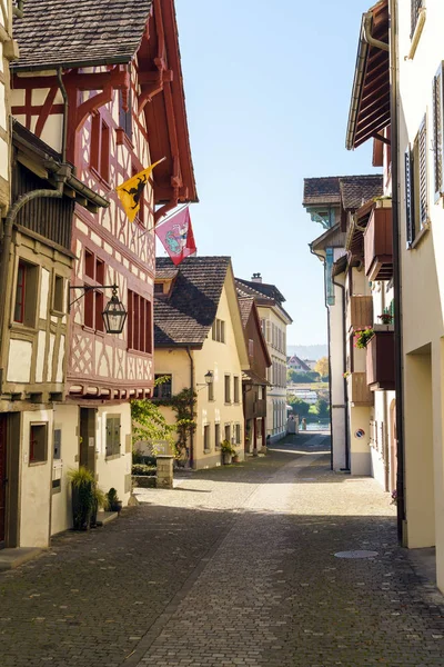 El Choligass hasta el río Rin, Stein am Rhein, Suiza —  Fotos de Stock