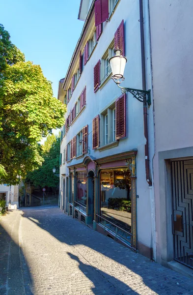 Velhas vitrines na cidade velha de Marktgasse, Zurique, Switzer — Fotografia de Stock