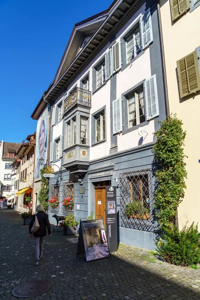 Stein am Rhein, Suiza - 16 de octubre de 2017: Calles de la ciudad — Foto de Stock