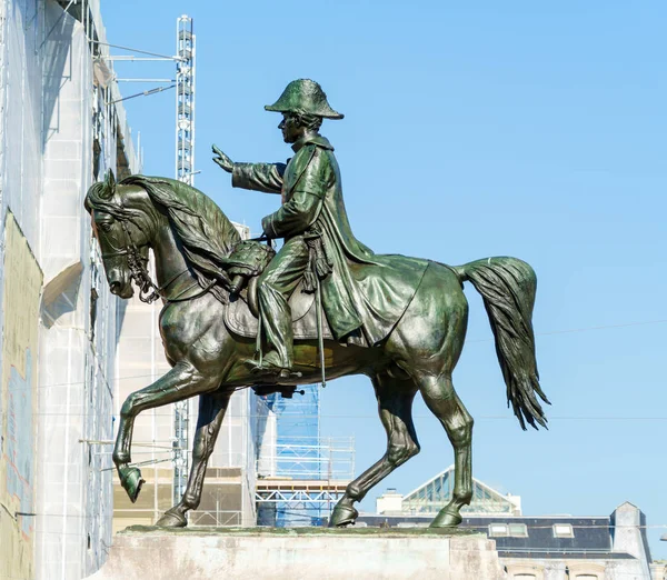Statua equestre del generale Guillaume Henri Dufour, Ginevra, Swi — Foto Stock