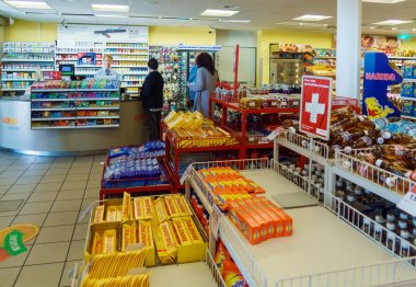 Geneva, İsviçre - 18 Ekim 2017: Küçük bir iç 