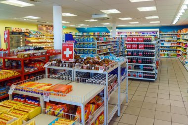 Geneva, İsviçre - 18 Ekim 2017: Küçük bir iç 