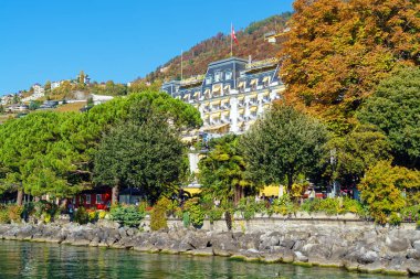 Montreux, İsviçre - 18 Ekim 2017: Famo cephe