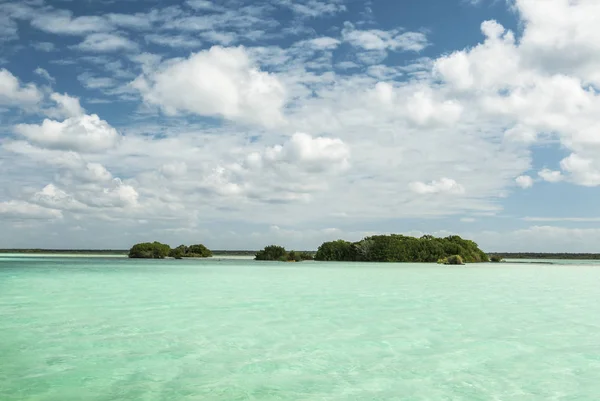 Vista della laguna caraibica Bacalar — Foto Stock