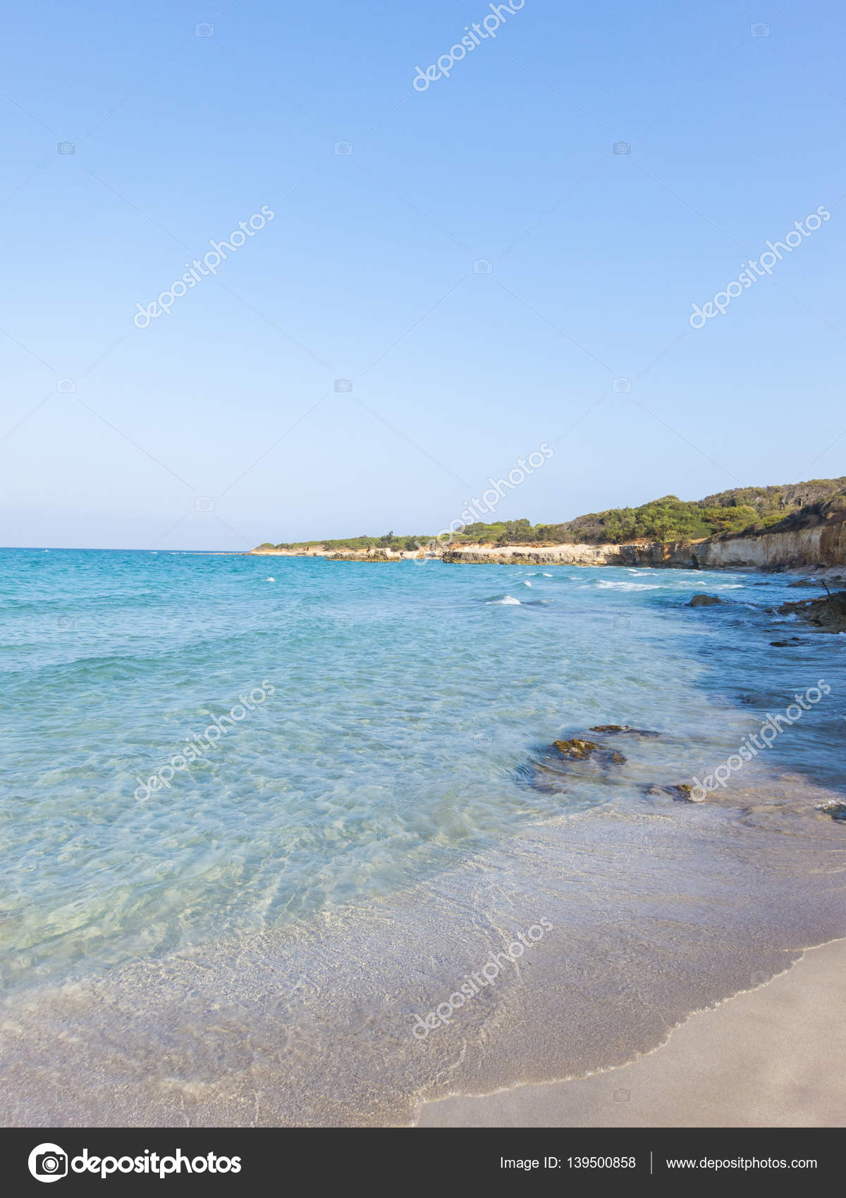 Beautiful beach in salento — Stock Photo © tommasolizzul #139500858