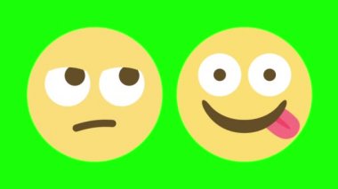 İki Emoji animasyonlarda kayıtsız ve aç