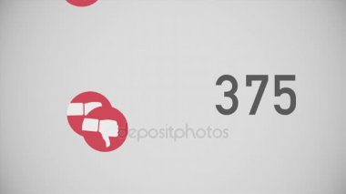 Closeup sayacı Unlikes başparmağını aşağı kutsal kişilerin resmi ile birikmiş