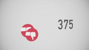 Closeup sayacı Unlikes başparmağını aşağı kutsal kişilerin resmi ile birikmiş