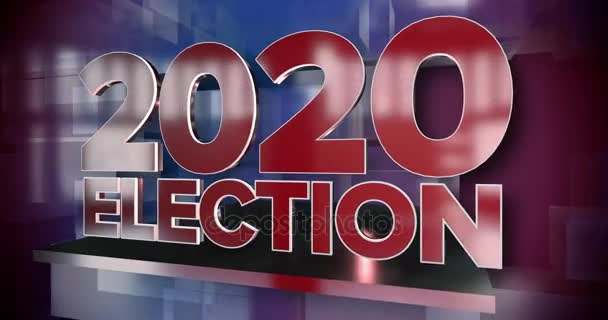 Dynamic 2020 Election News Title Page Background Plate — Stock Video