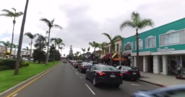 Sürücü perspektif Coronado Adası sokaklarında