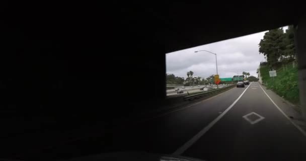 Driver's Perspective Merging onto Interstate 5 in San Diego — Stock Video