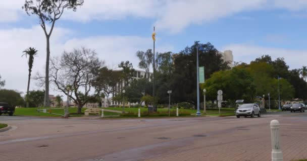 Gündüz atış San Diego'nun Balboa Park kurulması — Stok video