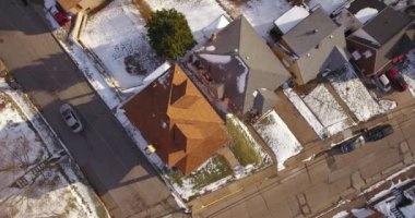 Kışın tipik pas kemer mahalle düz aşağı bakıyor