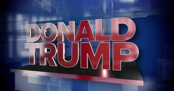 Dinamik Donald Trump haber başlık sayfası — Stok video