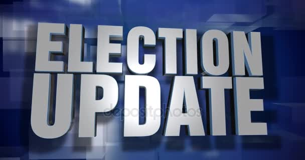 Actualización dinámica de elecciones Noticias Transición y portada — Vídeos de Stock