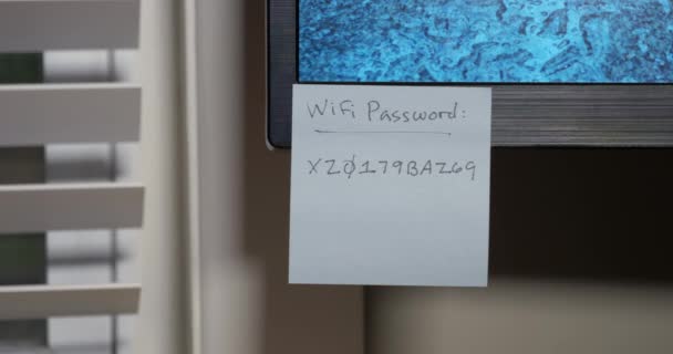 Sostituzione della password WiFi complicata con una semplice — Video Stock