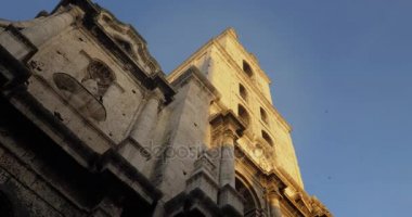 Düşük açı sabah atış Basilica San Francisco de Asis kulenin kurulması