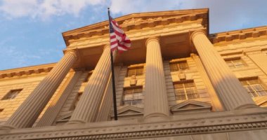 Düşük açılı Washington Dc bina görüntüsünü oluşturma
