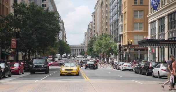 Buitenkant van de dag tot de oprichting van Shot van het centrum van Washington Dc — Stockvideo