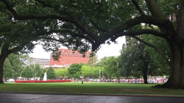 Día de Establecimiento de Shot of White House North Lawn — Vídeo de stock